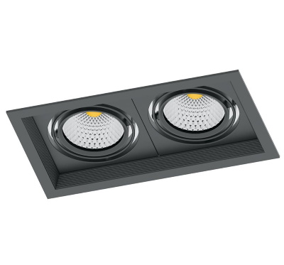 Светодиодный светильник Feron AL202 карданный 2x20W 4000K 35 градусов черный FERON 41292 Светодиодный светильник Feron AL202 карданный 2x20W 4000K 35 градусов черный FERON 41292